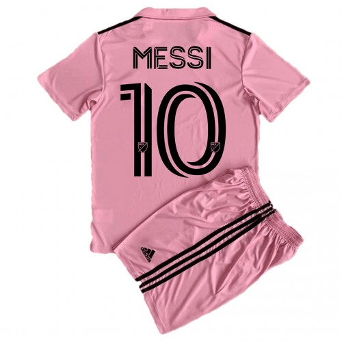 Inter Miami Lionel Messi #10 Replika Babytøj Hjemmebanesæt Børn 2023-24 Kortærmet (+ Korte bukser)
